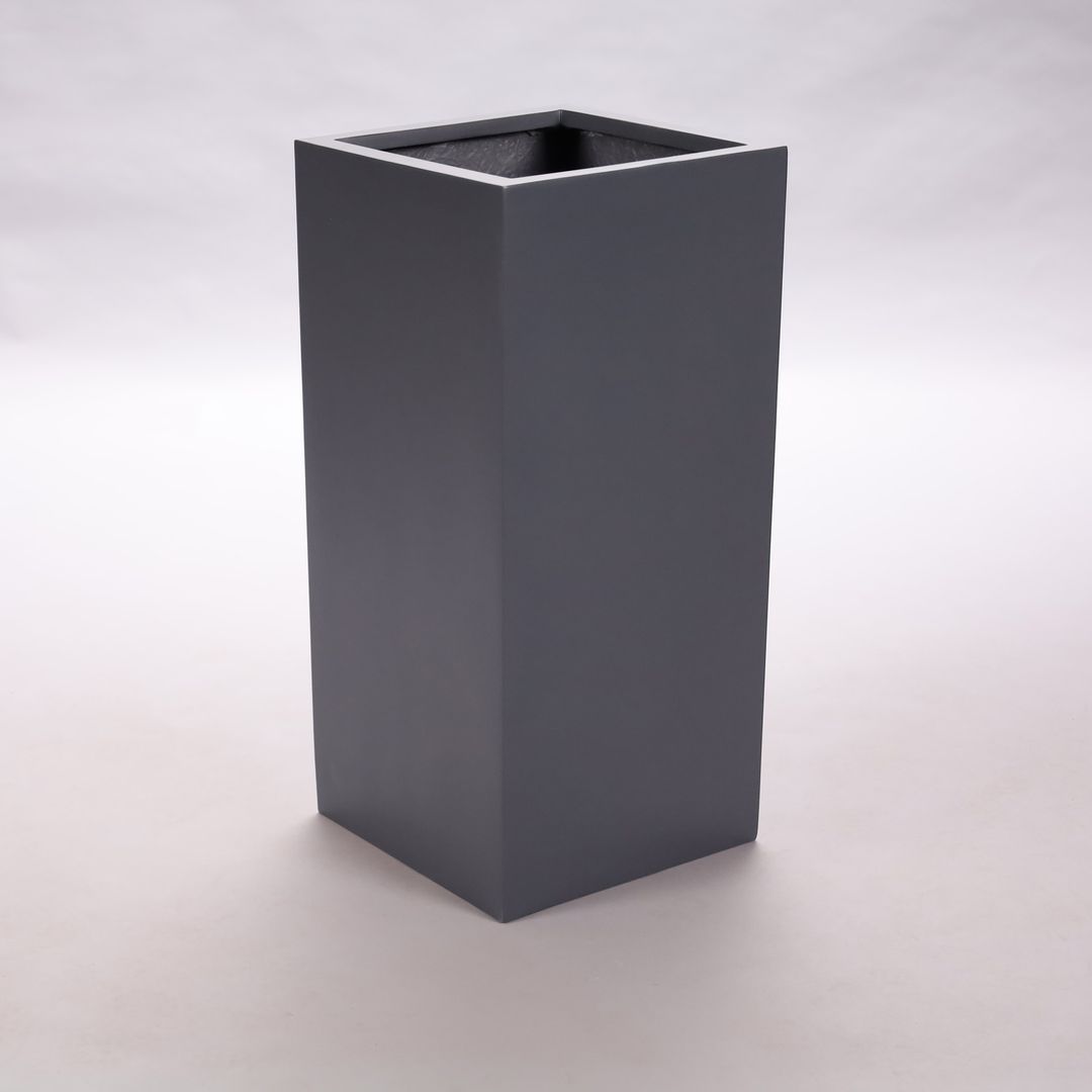 Elegant Einrichten | Pflanzkübel | Fiberglas | Säule | 30x30x80cm | anthrazit metallic
