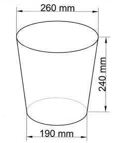 Pflanzkübel | Polyrattan | rund konisch | D35xH32cm | schwarz