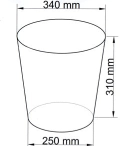 Pflanzkübel | Polyrattan | rund konisch | D37xH37cm | mocca