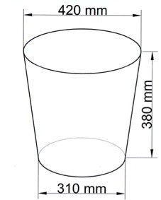Pflanzkübel | Polyrattan | rund konisch | D52xH44cm | mocca